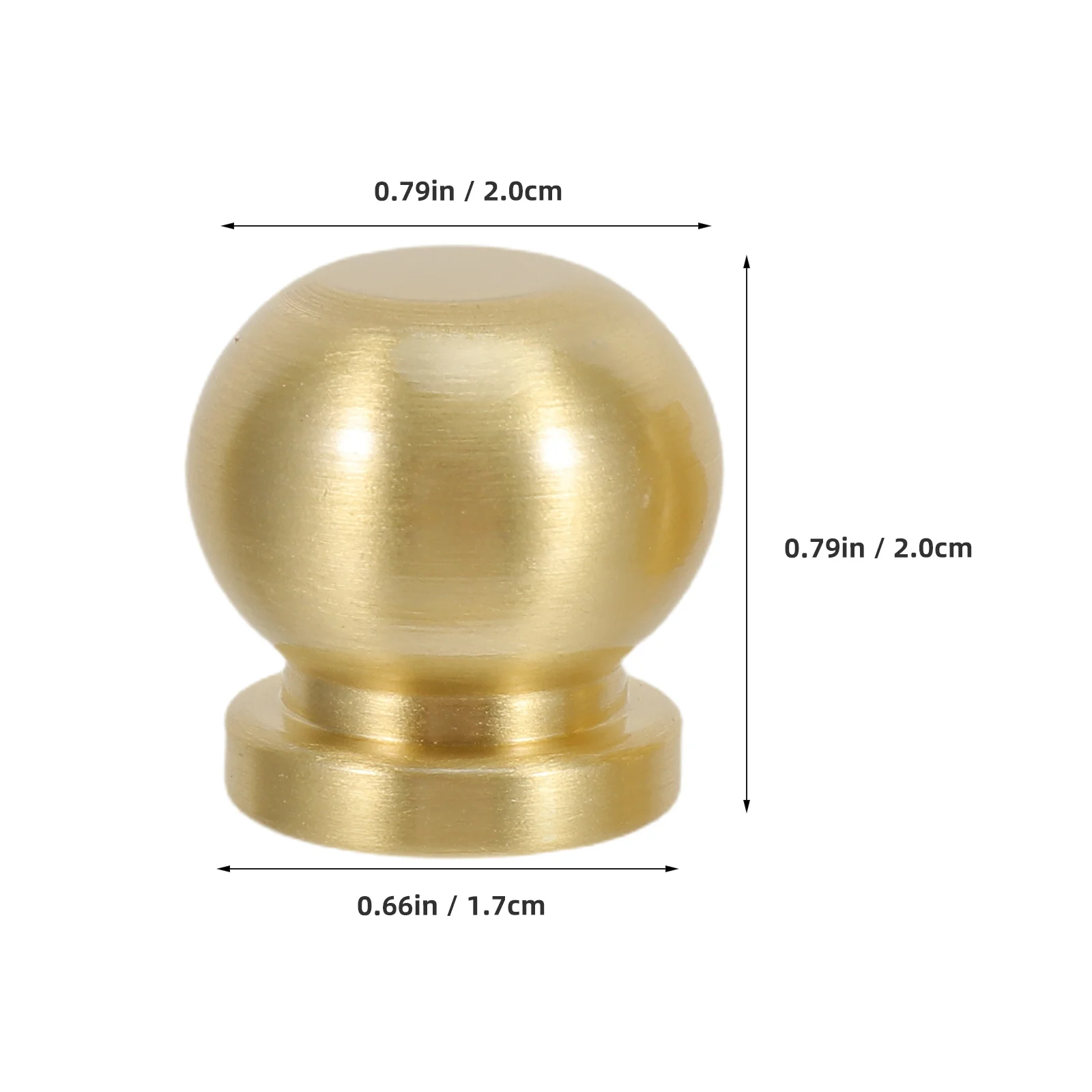 4Pcs 20mm Height Gold Solid Brass Ball Feet with Mounting Hardware for Vintage Wooden Box DIY Craft Cabinet Elevator Legs