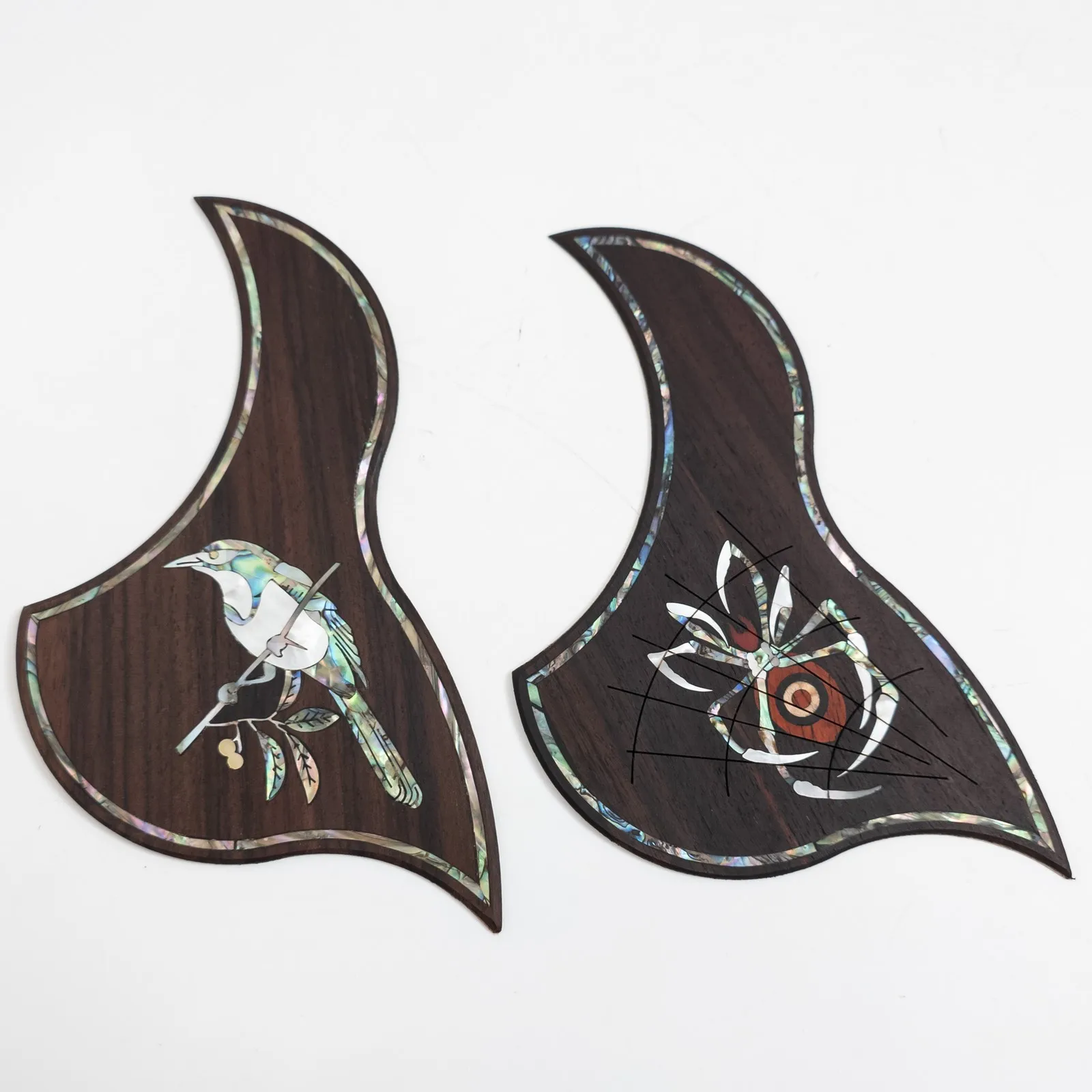 Rosewood Acoustic Guitar Pickguard Real Abalone Shell Inlay Self Adhesive Scratch Guard Plate For  Most Acoustic Guitars