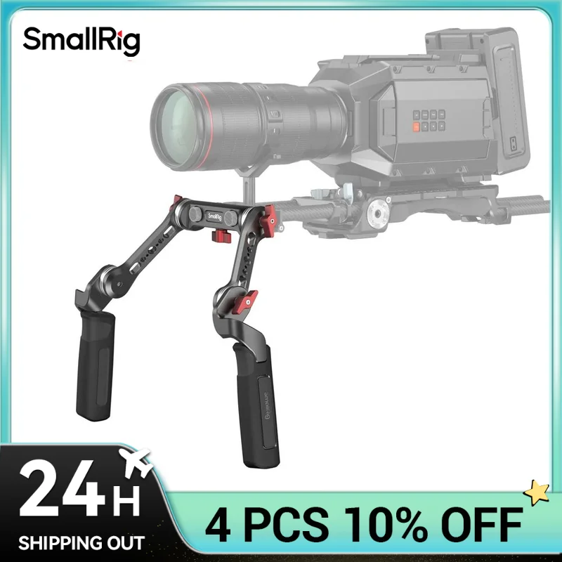 SmallRig 15mm Rod Clamp Extension Arm ARRI Rosette Shoulder Double Handle Professional Shoulder Rig Handle Kit