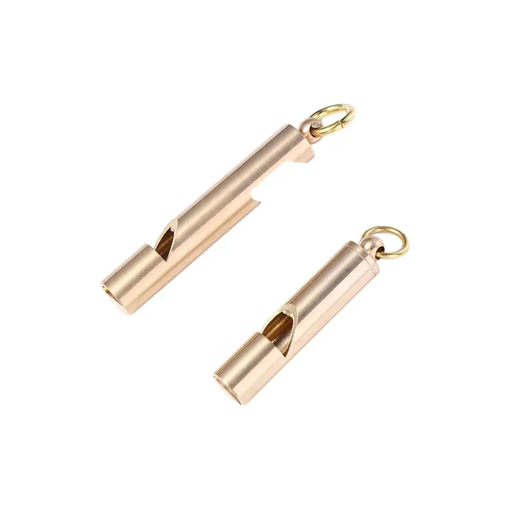 Mini Retro Pendant Waterproof Equipment Referee EDC Tool Pure Brass Survival EDC Whistle Referee Whisle Keychain Brass Whistle