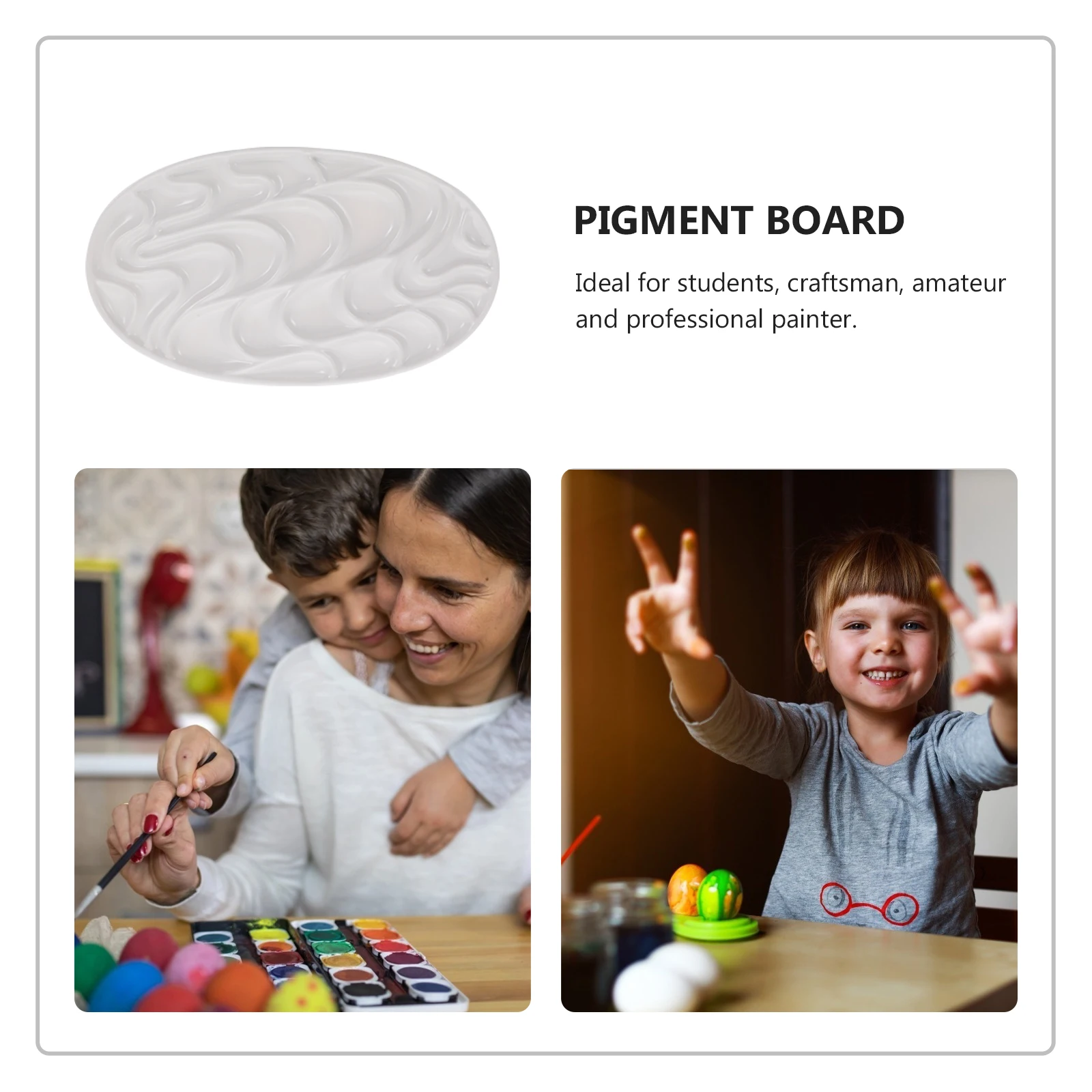 

Поднос для имитации керамической краски, палитра с несколькими отверстиями, легкий портативный акварельный масляный миксер для пигментов, студенческий мастерок
