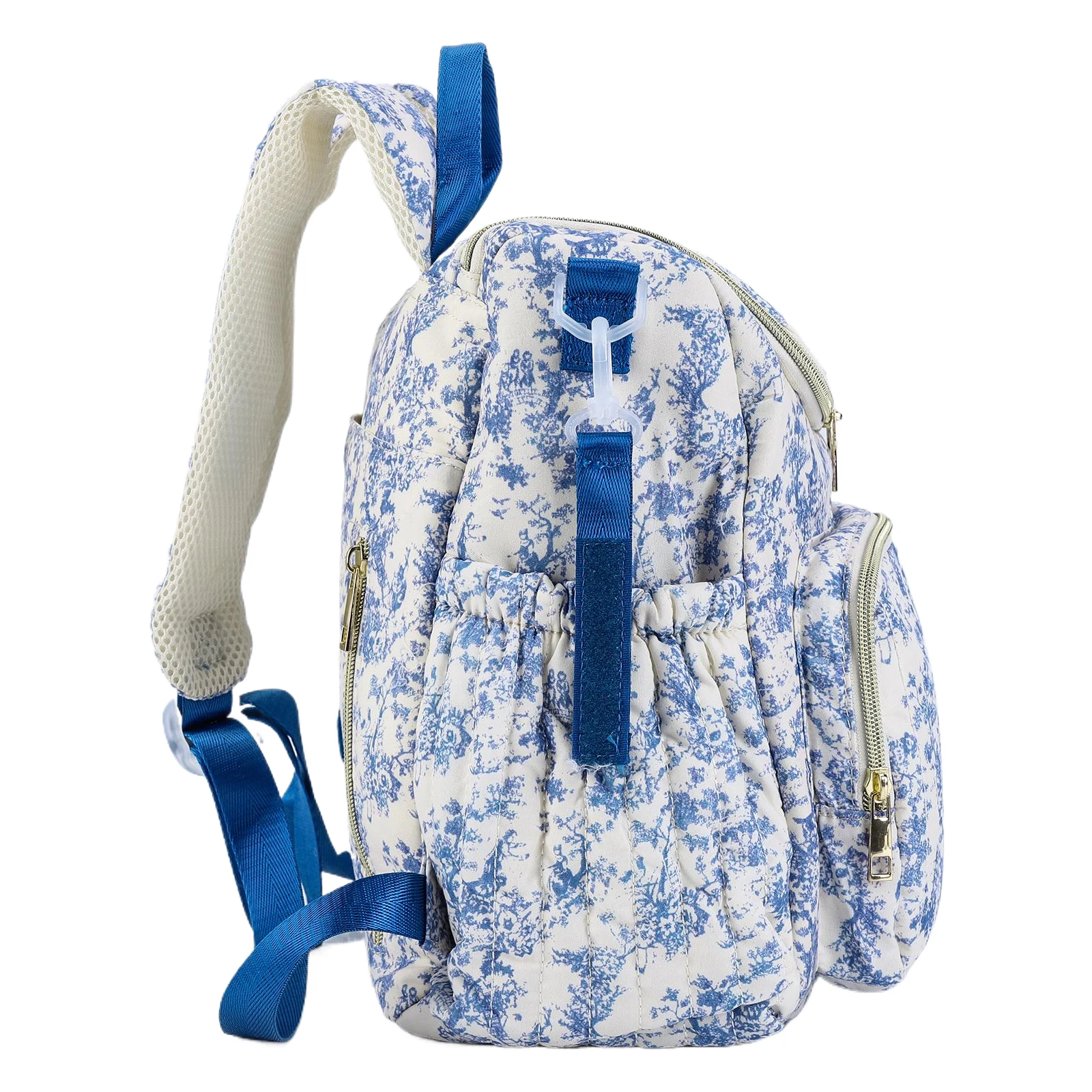 Quilted Duffle Bag Large-Capacity Printed Diapers Storing Bag Polyester Padded Nursing Bags for Women Travel Hospital