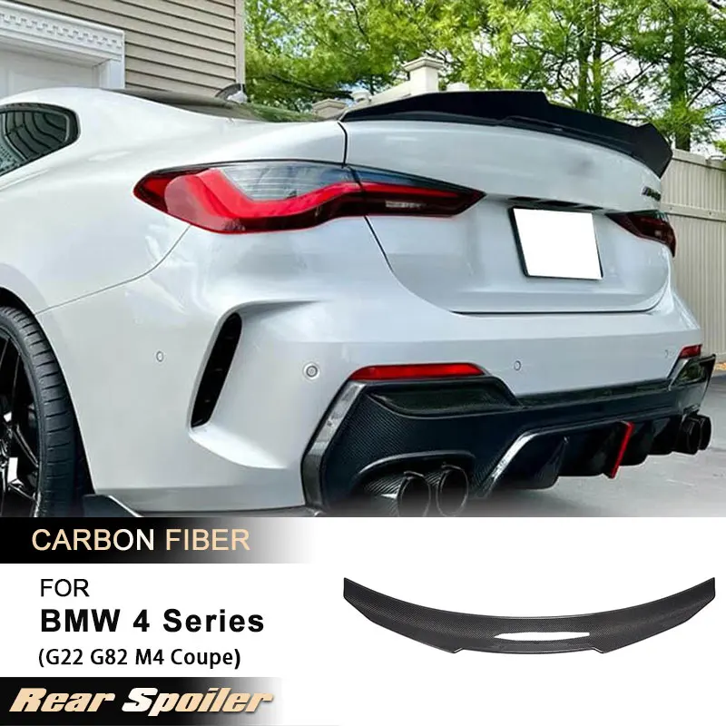 

Car Rear Trunk Spoiler Wings for BMW 4 Series G22 G82 M4 Coupe 2-Door 2021-2023 Rear Spoiler Boot Wing Lip Body Kit Carbon Fiber