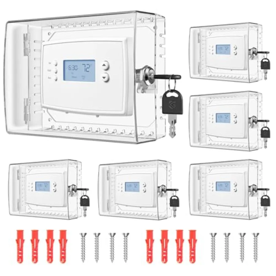 

Thermostat Box with Large Thermostat Cover with for Thermostat on Wall AC Control Box Cover with Air Conditioner Lockbox Fits T