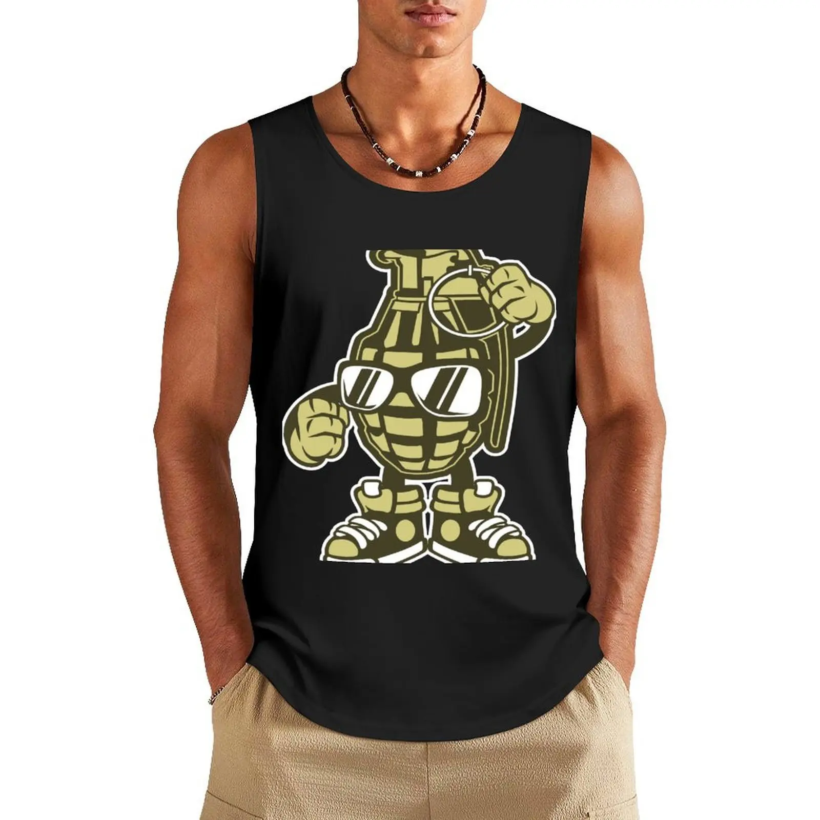 

Grenade Tank Top Short sleeve singlet for men Sports shirt man