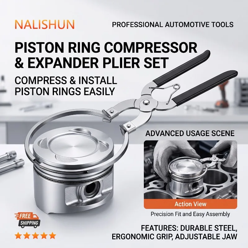 Piston Ring Plier Compressor Clamp Expander Tool for Car Engine Vehicle Maintenance