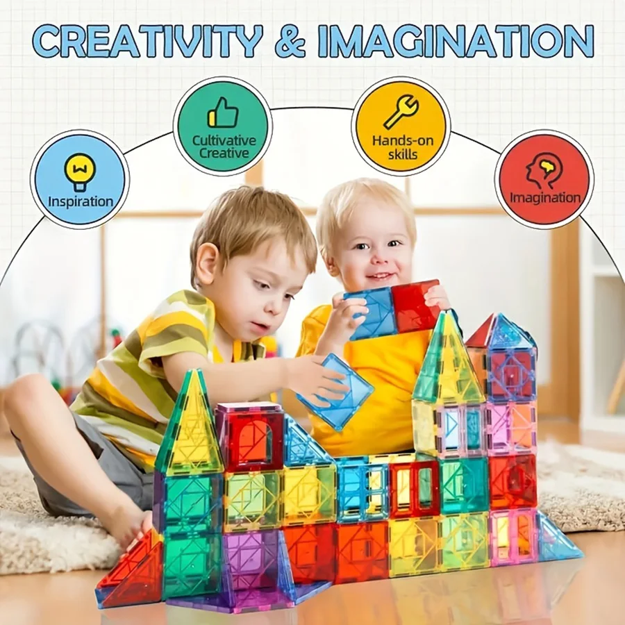 ToylinX Building Puzzle Accessories Magnetic Designer Construction Set Educational Constructor Christmas  Birthday Toys For Kids