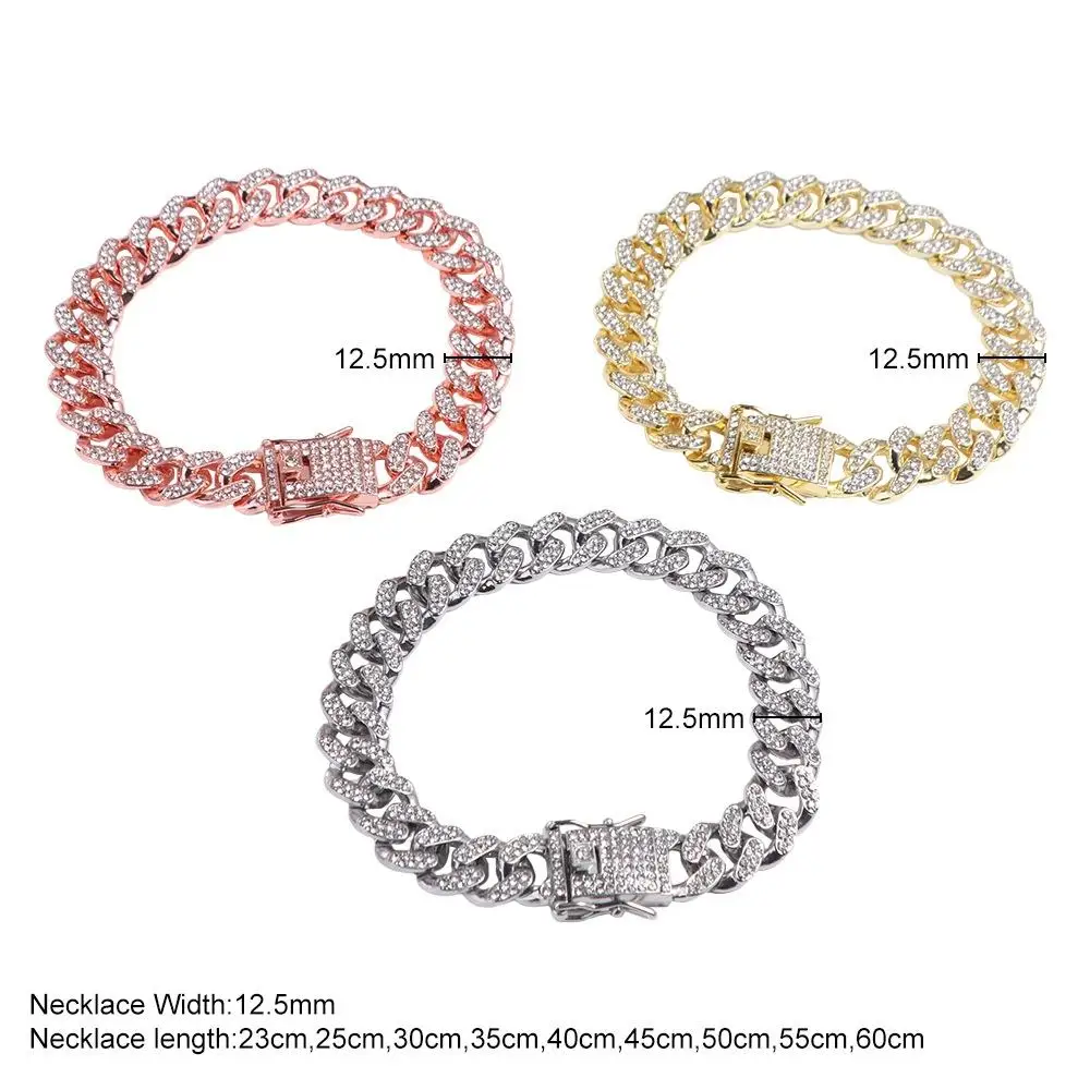 Luxury Personalized Metal Dog Accessories Fighting Necklace Pet Supplies Necklace Collar Dog Jewelry Pet Chain