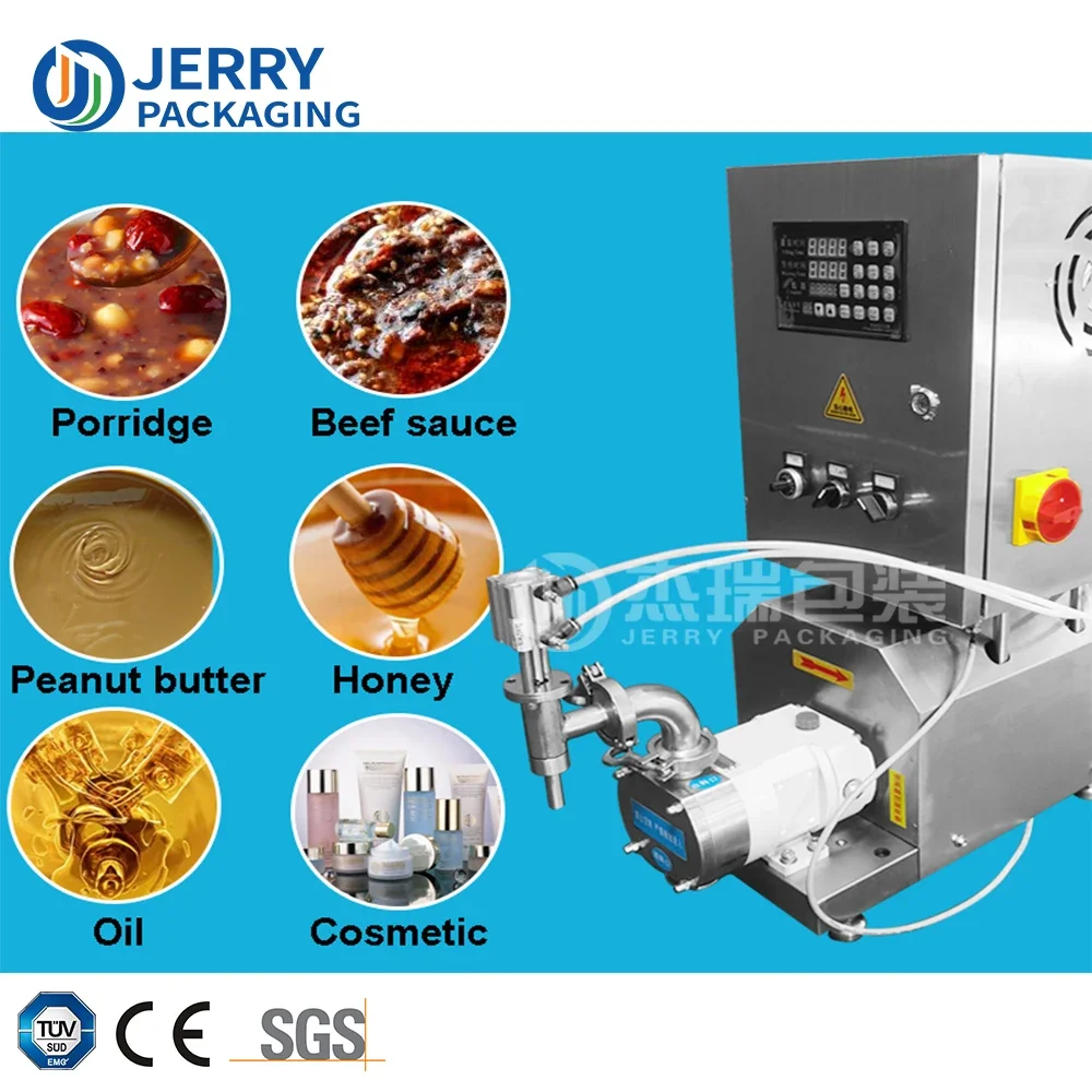 Semi Automatic High Viscosity Rotor Pump Filling Machine Cream Filler Lobe Pump Filling Machine