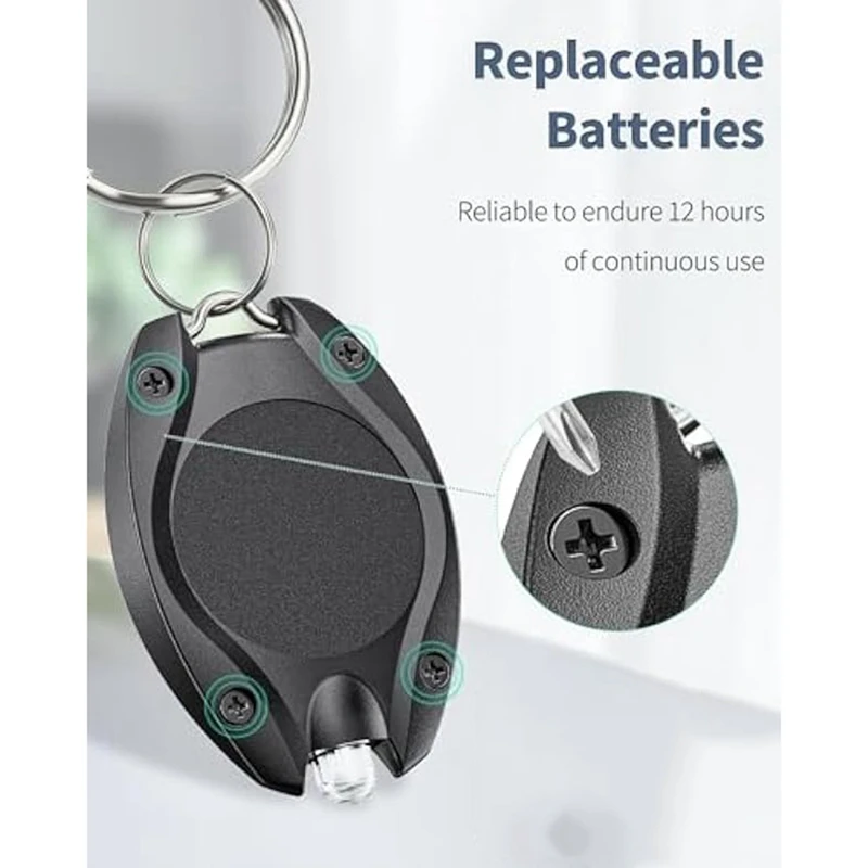 5แพ็คLEDพวงกุญแจไฟฉายMini LEDพวงกุญแจชุดชุดแบตเตอรี่แบบพกพาPowered Keyแหวนไฟฉายสําหรับกลางแจ้งCamping Party