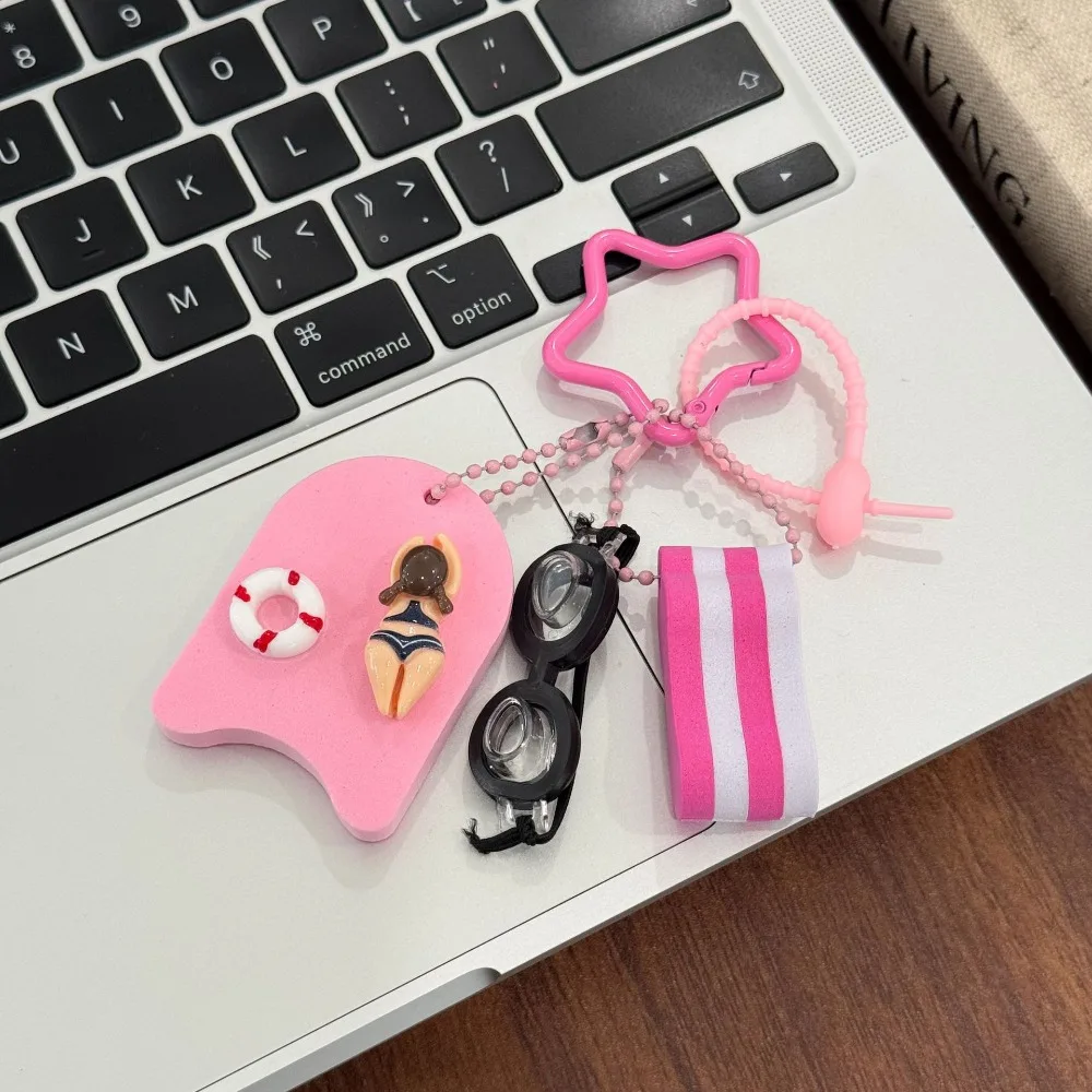 Funny Floating Key Ring Creative Fashion Diving Series Keychain Colorful Hanging Diving Mask Bag Pendant Backpack Decor
