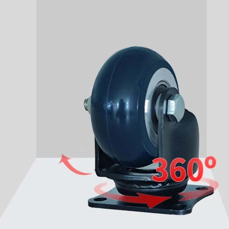 2 Inch PU Swivel Caster Aluminum Core Wheel 45kg Load Capacity 80A Hardness 23mm Width Driven for AGV Robot