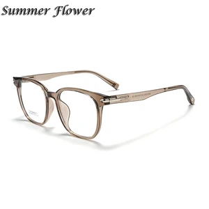 Tr90 flexível moda óculos masculino grande círculo jovens óculos adolescentes óculos ópticos para miopia ler óculos quadro 4 principais vendas armação de oculos para jovens - №4