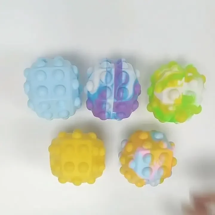 Brinquedos sensoriais de melhor classificação – bolas de apertar de silicone macio para alívio de ansiedade infantil, redução de estresse e presente calmante