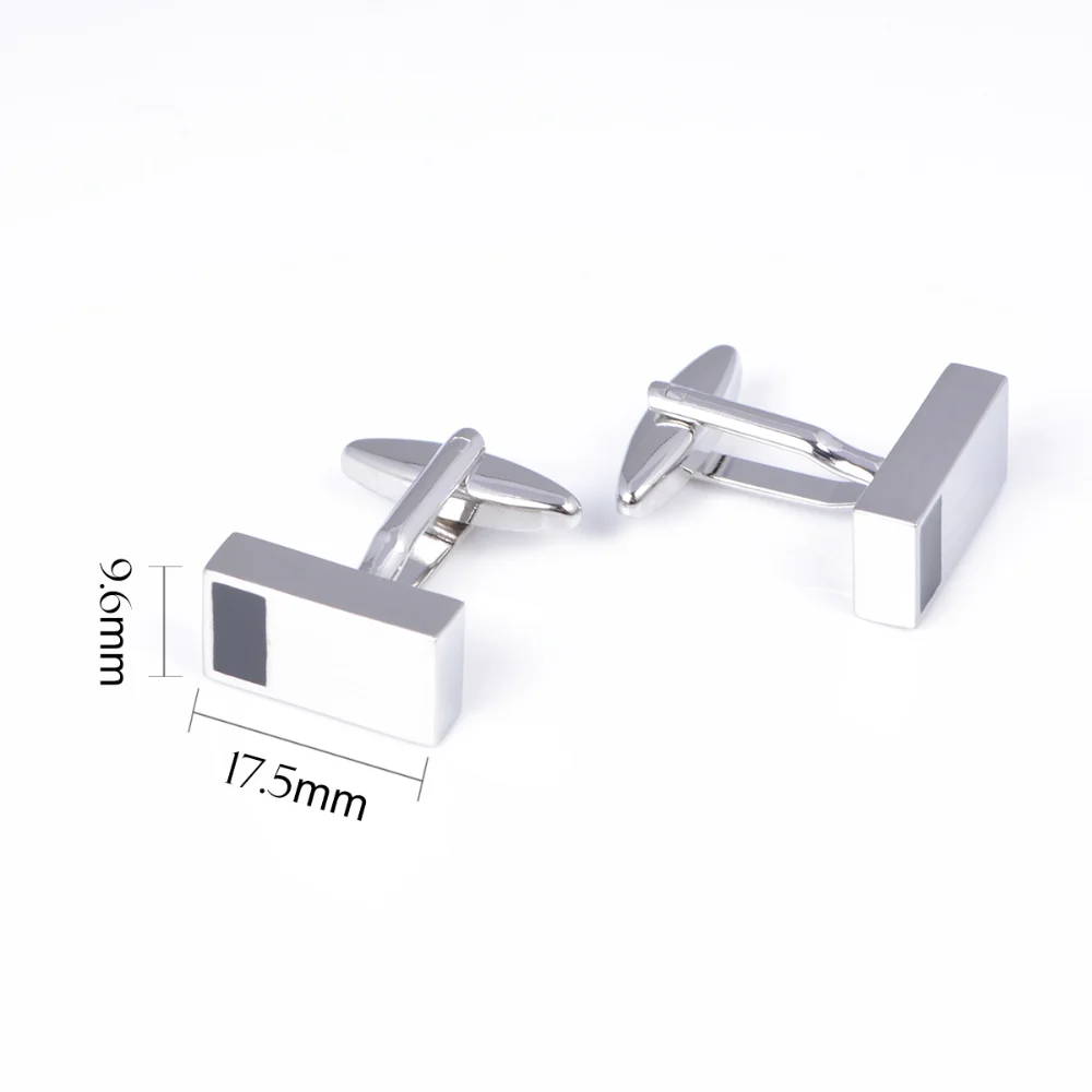 Contrast-colored Minimalist Rectangular Cufflinks Men's Business Formal Wear Sleeve Studs Shirt Suit Cuffs Exquisite Accessories