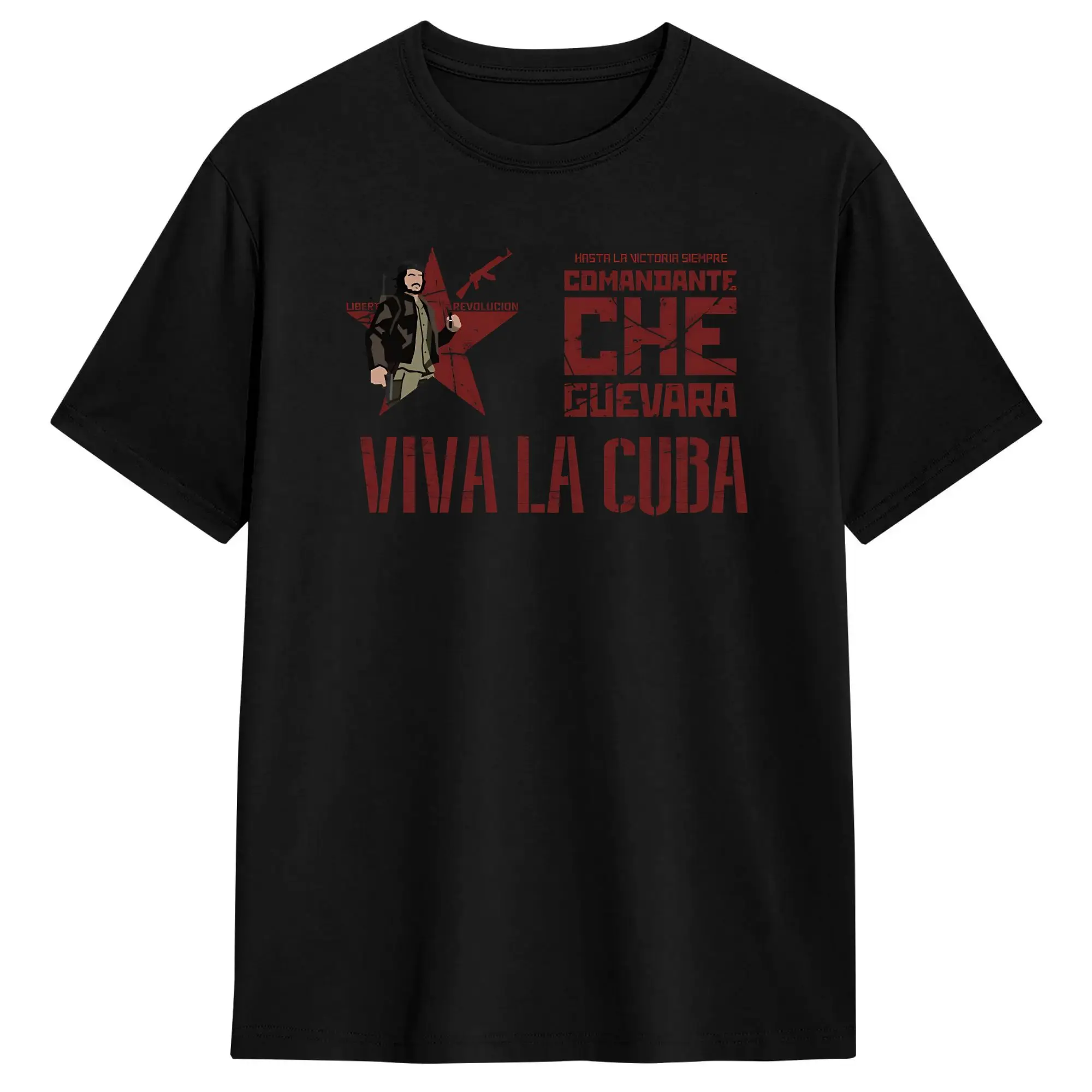 Men's T-Shirt Minimalistic Che Guevara Awesome Cotton Tees Short Sleeve  T Shirt Round Neck Clothes Graphic Printed