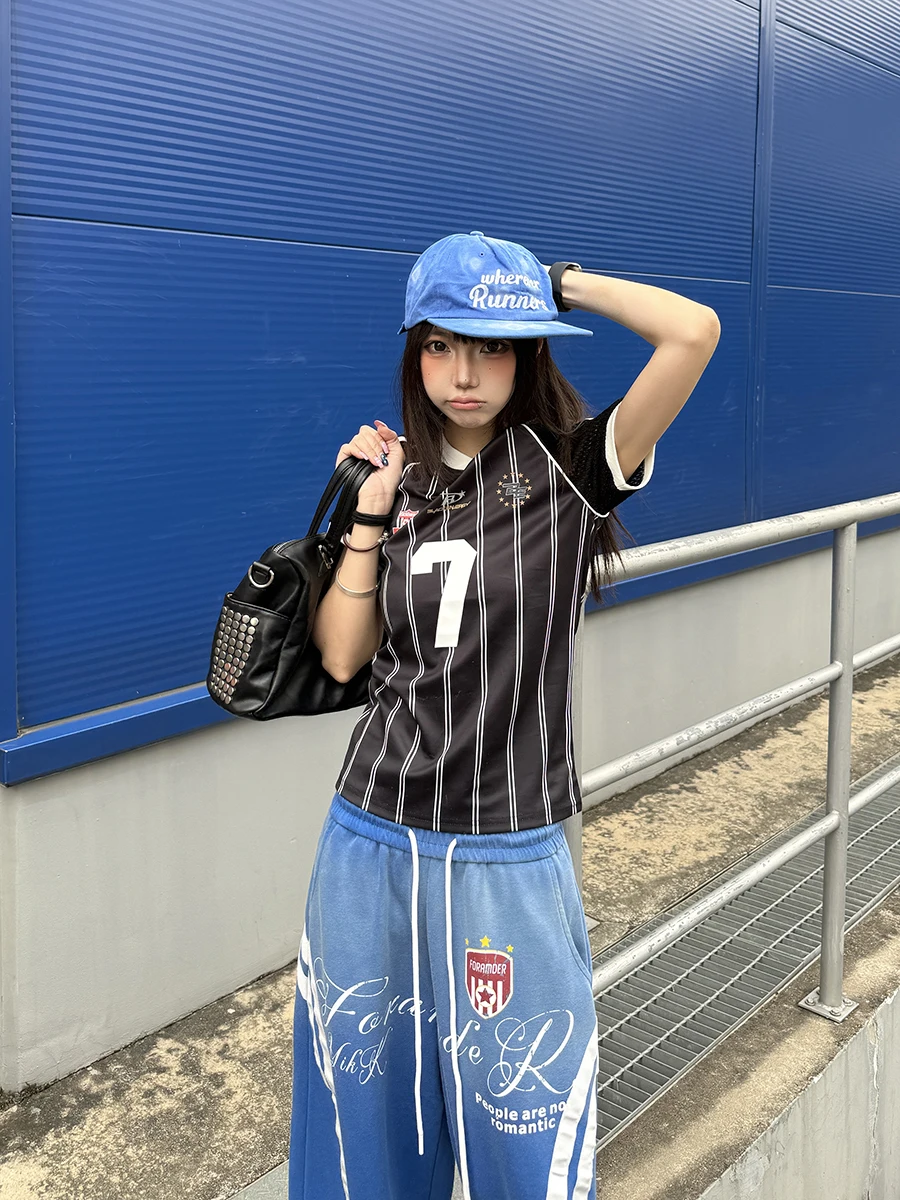 

Korean Style Short Sleeve T-Shirt Women's Summer Slimming Mesh Paneling Street Fashion Sporty Look Comfortable Soft Material