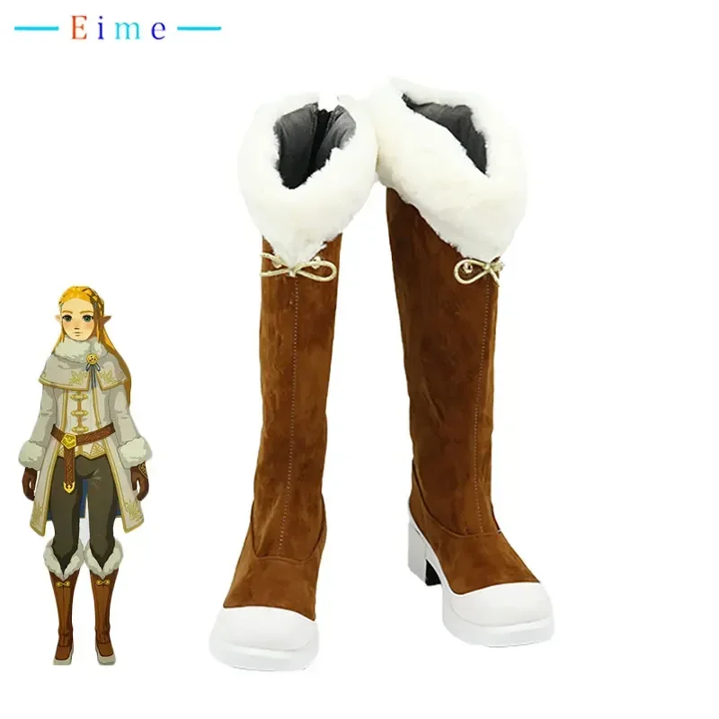 

Обувь для косплея принцессы Сони, обувь из искусственной кожи, карнавальные ботинки на Хэллоуин, реквизит для косплея, изготовленный на заказ