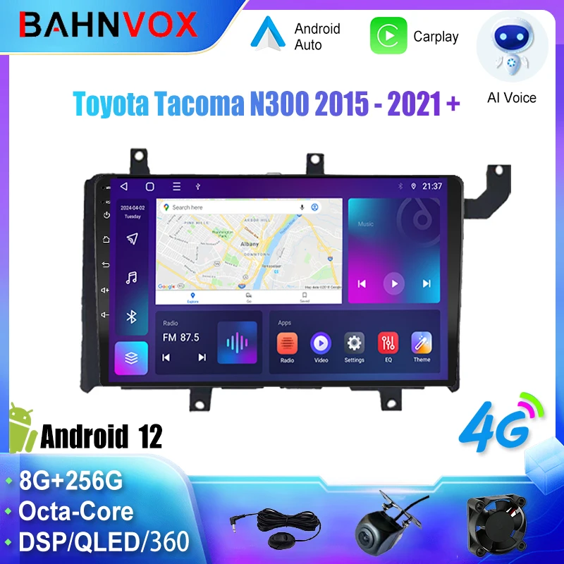 Android Car Radio Carplay for Toyota Tacoma N300 2015 2021 GPS Navigation Multimedia Player Stereo screen tape recorder Head