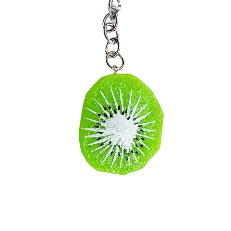 1 pz Kawaii acrilico moda Kiwi portachiavi Charms per la decorazione fai da te borsa portachiavi gioielli creativi che fanno giocattolo portachiavi fai da te