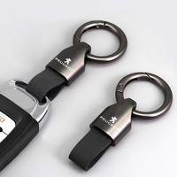 Suede Car Keychain For Peugeot 2008 208 107 508 607 3008 308 207 106 406 407 307 Zinc Alloy Vintage Leather Key Ring Accessories