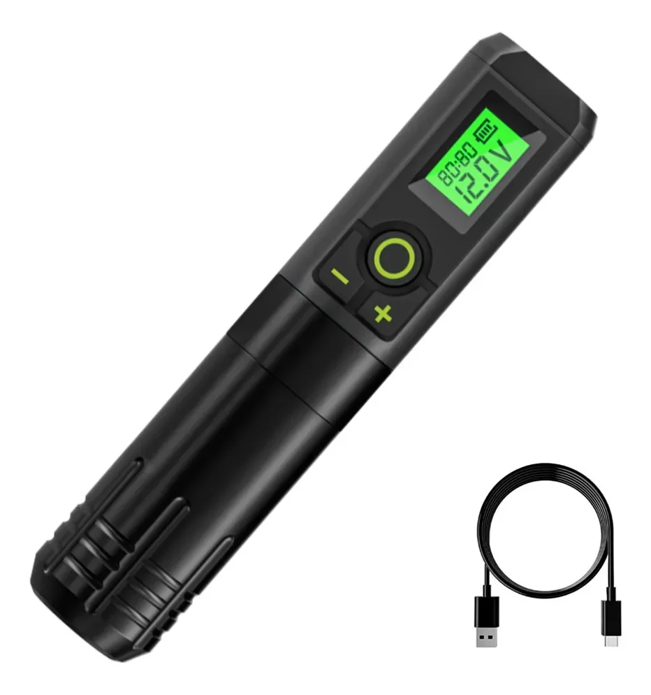 Wireless Tattoo Pen Machine Rotary Tattoo Gun Powerful Motor, 2000mAh Battery for Run Long Time, 3.5mm Stroke Length