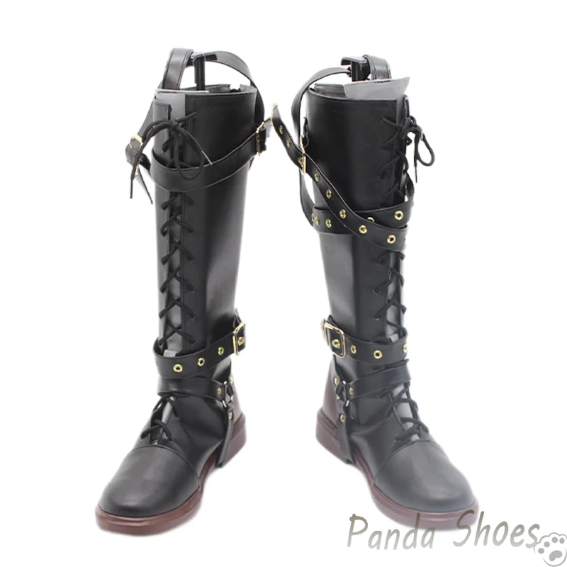 Nu Carnaval Garu Cosplay Schoenen Anime Game Cos Black Long Boots Nu Carnaval Garu Cosplay Kostuum Prop Schoenen Voor Halloween Party