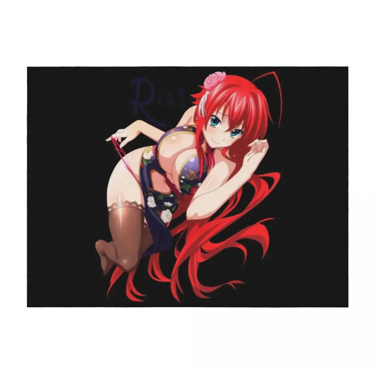 

Rias Gremory Oppai Ecchi (High School DxD) Classic . Throw Blanket wednesday Plush Loose decorative Blankets
