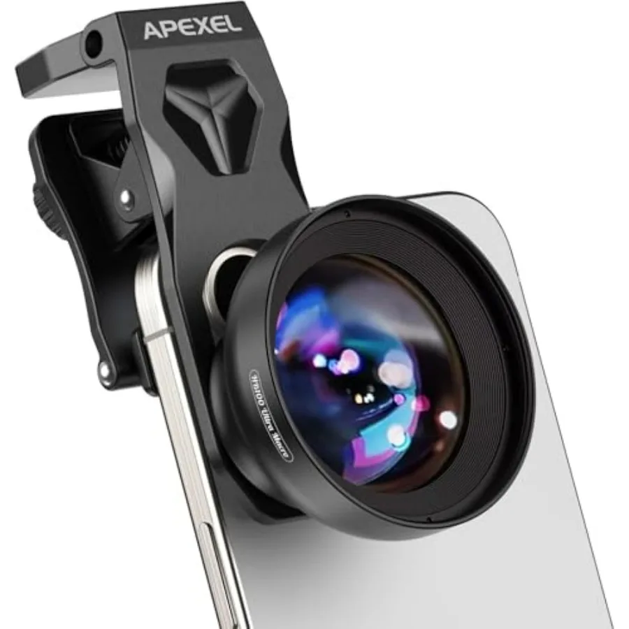 

Professional Macro Lens for Smartphone HB100U Aluminum Phone Camera Lens Kit with Universal Clip for iPhone and Android Phones