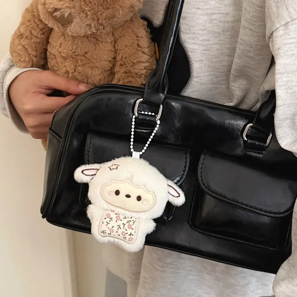 Kawaii Style Soft Fabric Animal Keychain Cartoon Design Fluffy Animal Pendant Bag Charm Gifts
