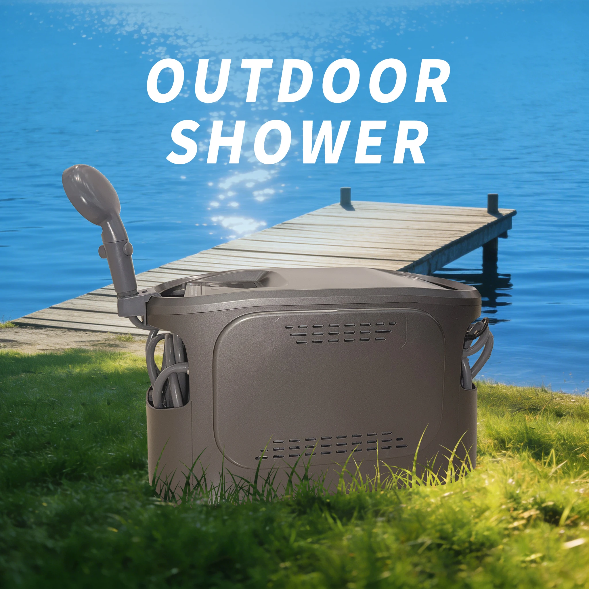 6L Camping Gas Shower Instant Hot Water Heater For RV Marine Use, Leak-Proof & Eco-Friendly Nylon For Camping Hiking Shower