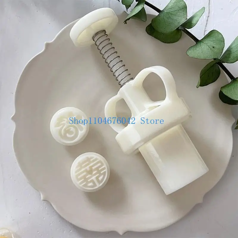 5asd 20g Plastic Mooncake Mould Chinese Words Shaped DIY Moon Cake Mold Baking Gadget
