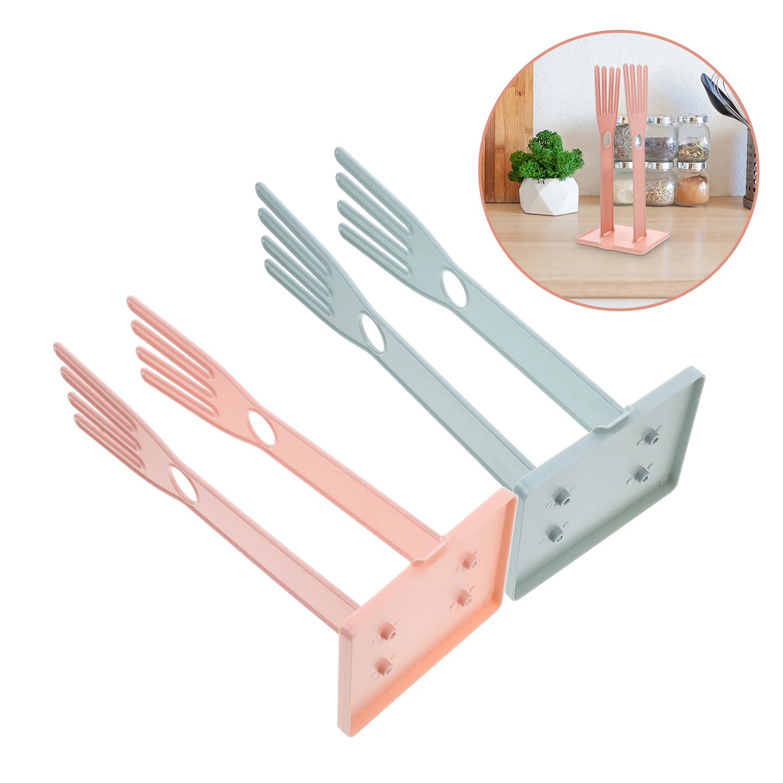 

2 Pcs Glove Drain Rack Dryer Machine Hanging Desktop Holder Kitchen Abs Storage Drying for Sink Stand