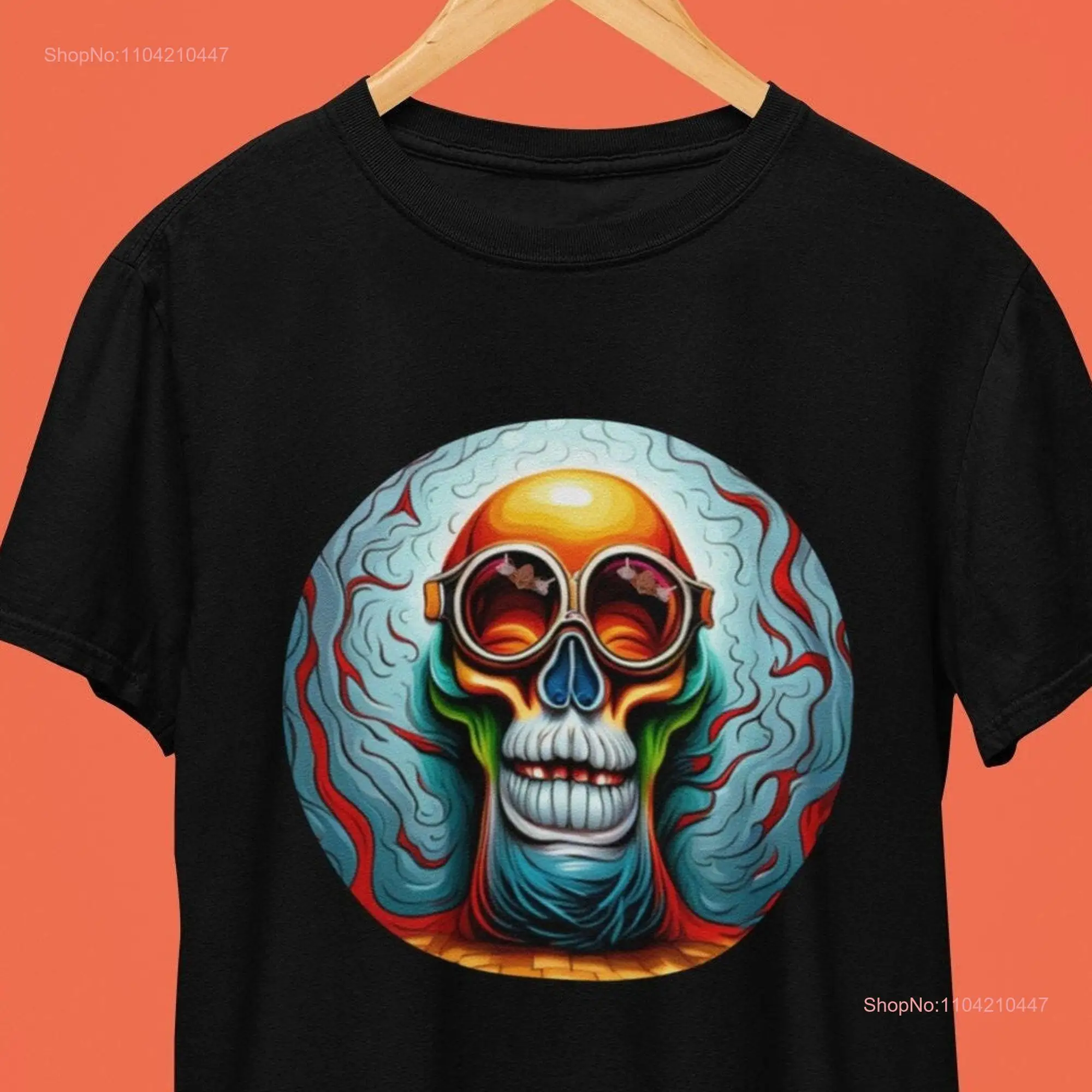 Skull T Shirt Mens Cool Colorful Arty Womens Crazy Casual Gym Top Shirtnagers Awsome Rude Lobster Boys Fun Bright