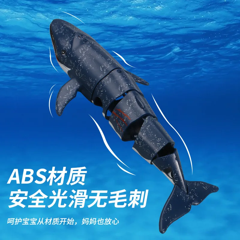 2.4G Mini RC Water Whale Sharks 3328 High-Speed Electronic Rechargeable Racing Model Water Toys Remote Control Animals Toys Kids