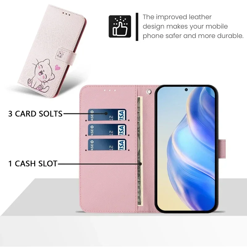 Flip Leather Case For iPhone SE 2022 Cute Cartoon Painted Pattern Wallet Cover for iPhone SE2022 2020 7 8 Plus XR X XS Max Case