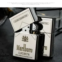 Classic Gasoline Lighter Metal Grinding Wheel Kerosene Lighter Men's Smoking Tool Accessories Can Be Customized with Patterns
