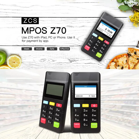 Z70 Cheap Portable Wireless Bank Card Reader MSR IC NFC Android IOS mobile device mPOS