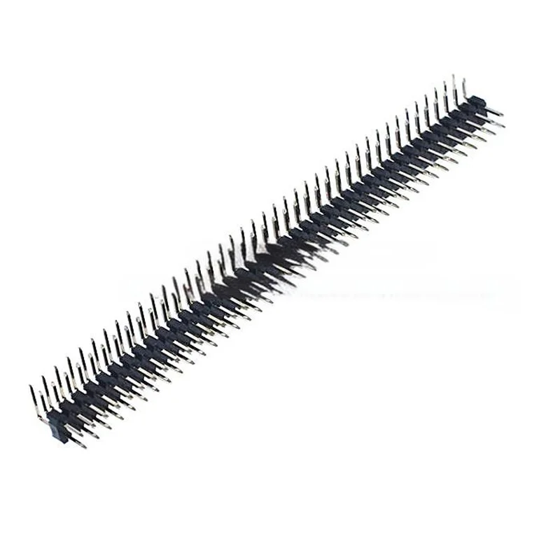 10PCS 2.0mm Single Bent Pin 2.0mm Pitch Single-Row Bent Pin 1x40P 2x40P Pin Header, Dual-Row 90-Degree Bent Pin