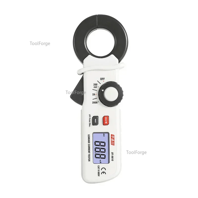 CEM DT-9810 التيار المتناوب تسرب فك التيار متر 0.1mA دقة كاشف كهربائي التلقائي المشبك متر شاشة ديجيتال ، جديد.
