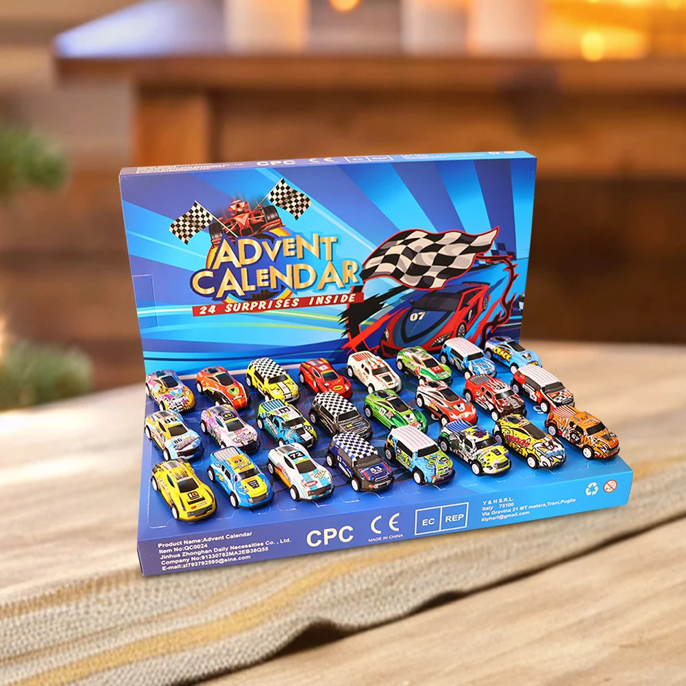 Calendário do advento 2025 brinquedos de carro calendário de contagem regressiva de natal veículos brinquedos calendário do advento de natal presente para crianças meninos