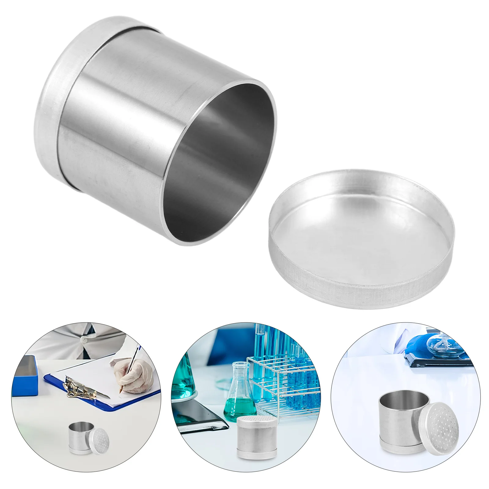 

Soil Sampling Ring Stainless Steel Soil Sampler 50.46x50mm with Cover for Lab Field Horticulture Test Supplies Container