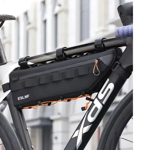 ESLNF Cycling Top Tube Bag For Bikes Large Capacity Stable Fix Durable Waterproof Inner Pockets For Tools Phones