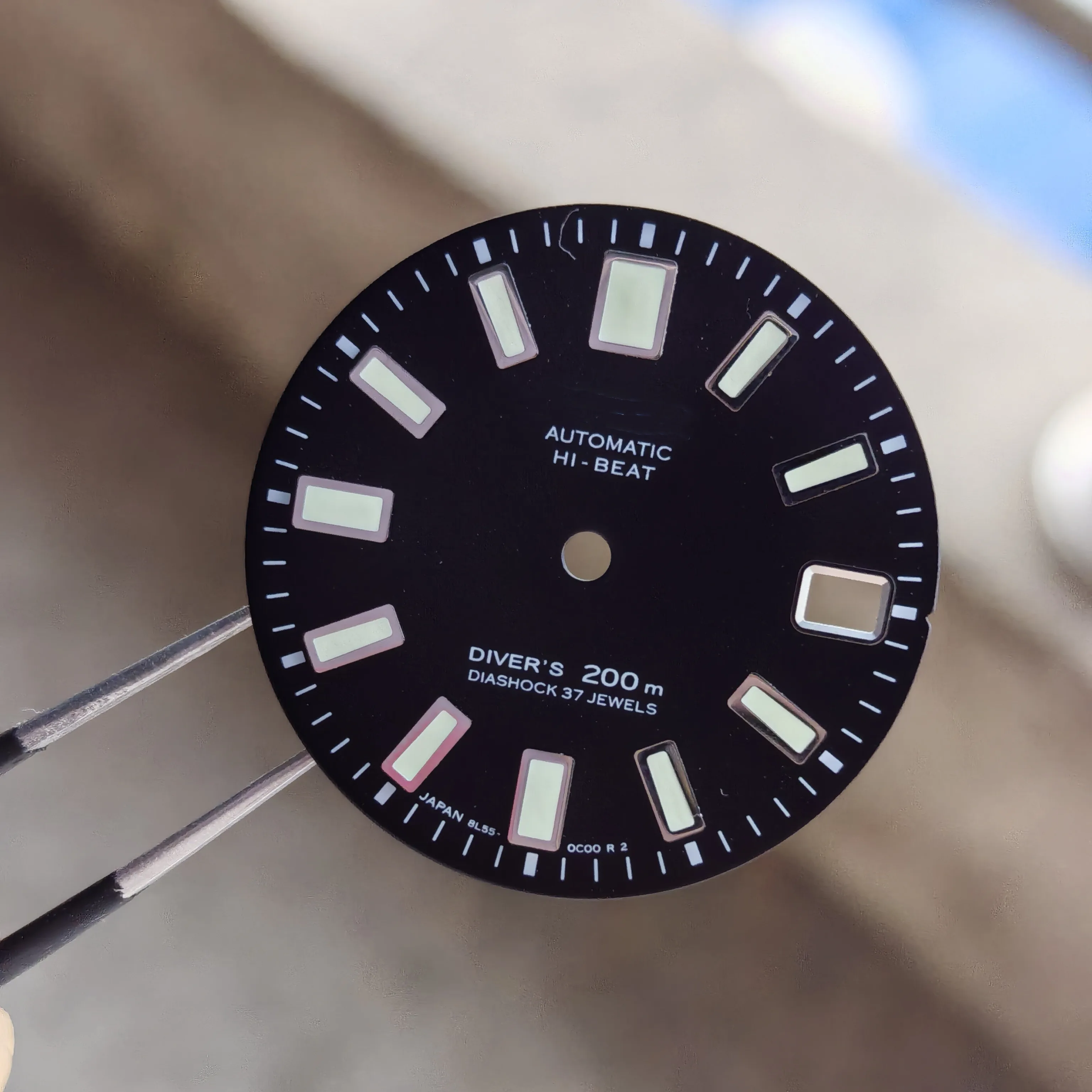 

C8 Diving 200m watch accessories NH35 dial black 62mas hi-beat single calendar for Japanese automatic movement NH36/35 OEM C3 n