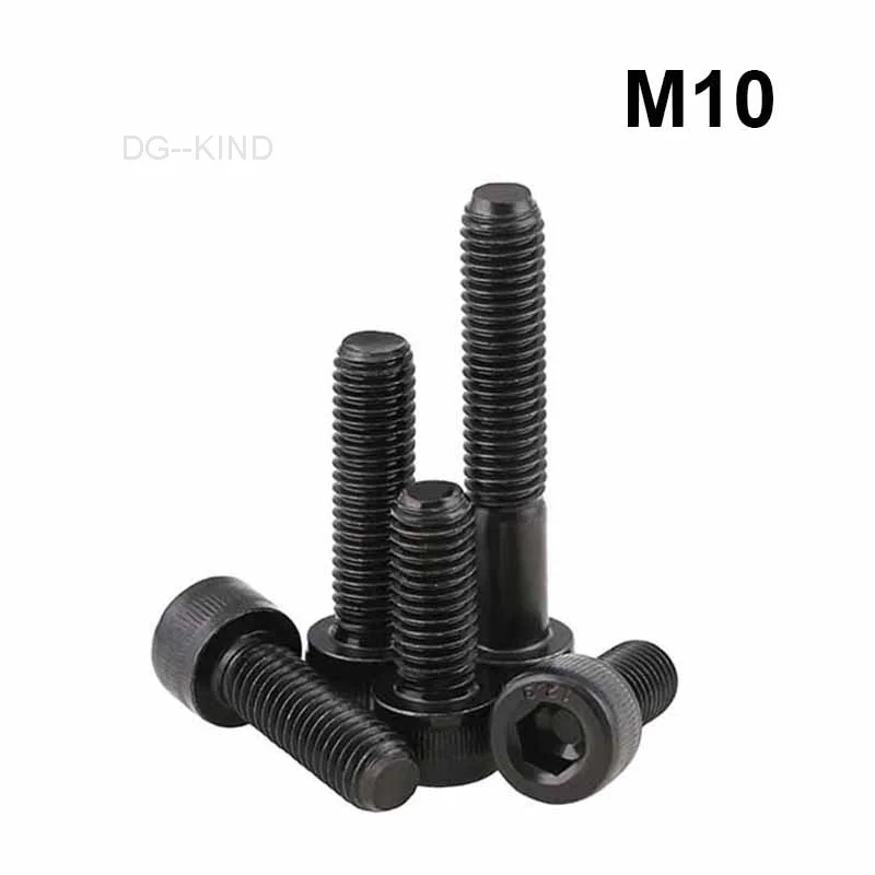 M10 Grade 12.9 Carbon Steel Enchants Black Hexagon Socket Cap allen Head Screw Length 16-300mm Product Details: