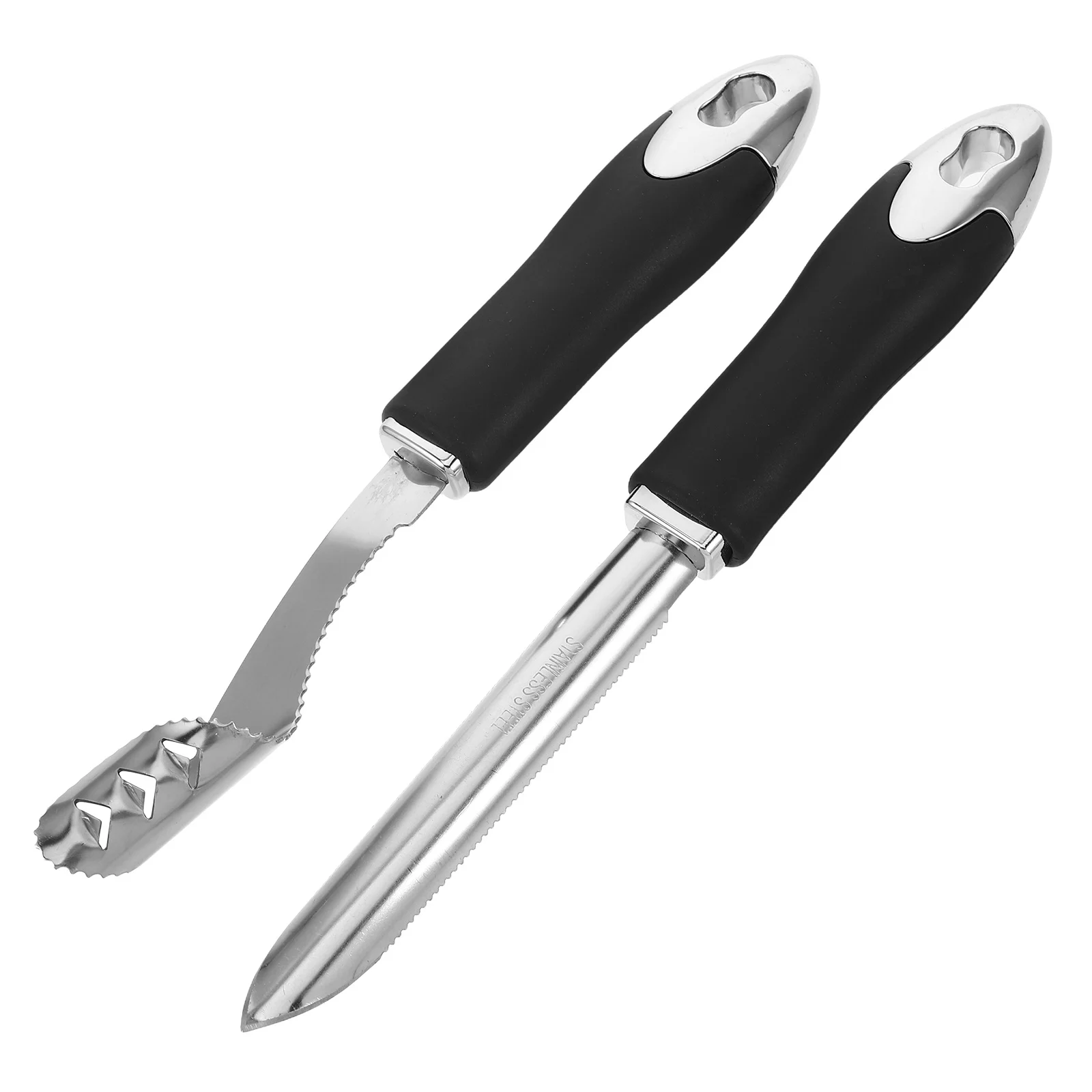 2Pcs Stainless Steel Chili Pepper Corer Remover Tool Spiral Design for Easy Twisting and Pulling Out Cores from Fruits