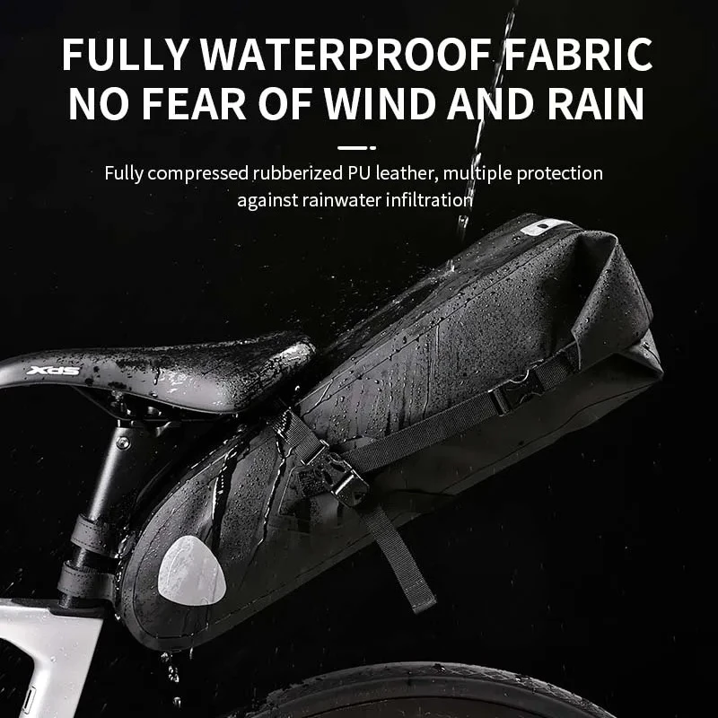 

10L Large Capacity Waterproof Bicycle Saddle Bag Foldable Cycling Rear Tail Bags MTB Road Bikepacking Trunk