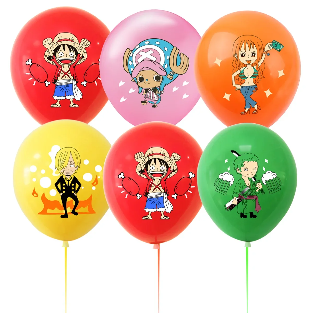 10pcs Anime One Piece Balloon Set Cute Cartoon Latex Balloons Party Decoration Party Supply Kids Birthday Gifts