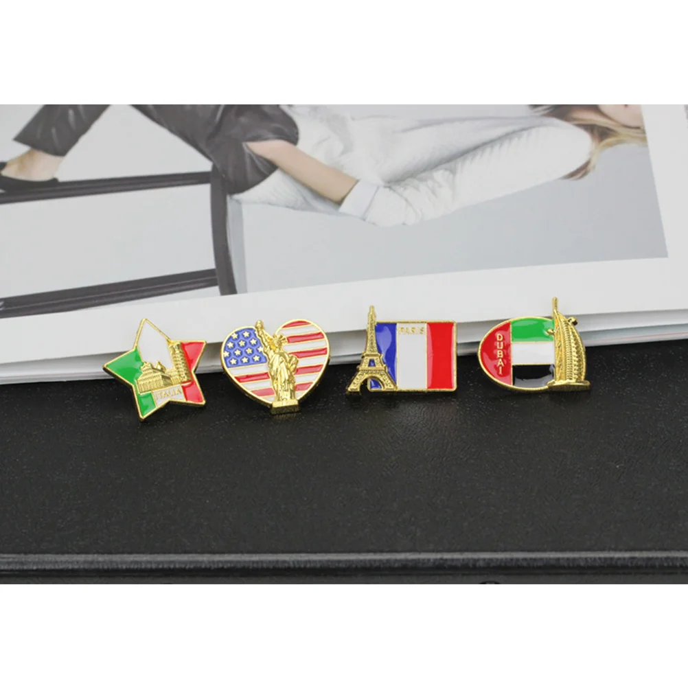 

4Pcs Breastpin Creative Women Brooches Chic Brooch Pin Costume Decoration Small Gift Durable Fashion Accessory