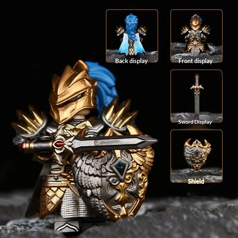 New Third-Party Fantasy Lancelot Round Table Knights King Arthur Building Block Figure Model Toy for Collectors and Kids